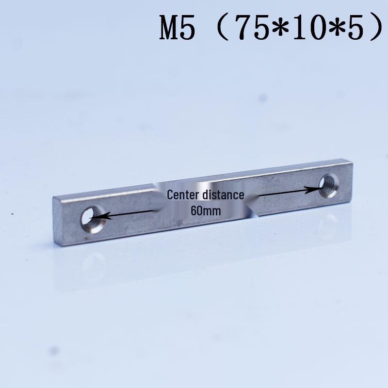 304 Stainless Steel Multi-hole Rectangular Nut for Aluminum Profiles, Square Double Hole, Available In Sizes M4, M5, M6
