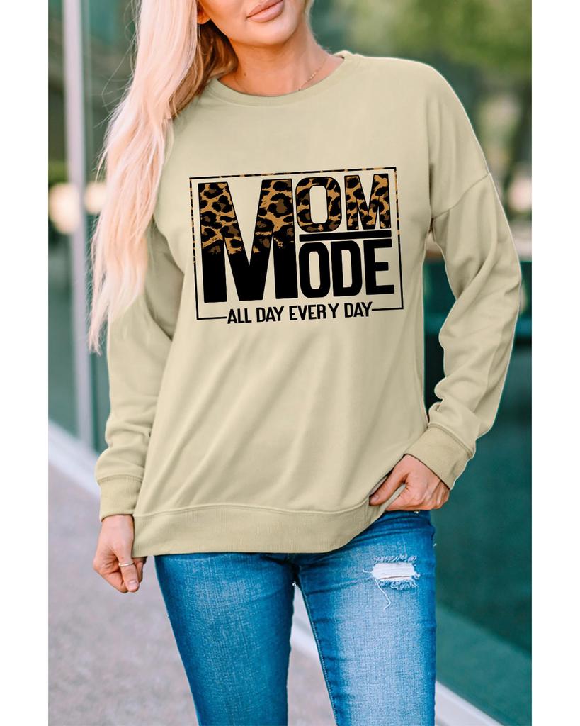 Azura Exchange Leopard Print Long Sleeve Sweatshirt