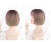 Eileen Bob Brown x Beige Parykk Naturlig Fluffy Parykk Rett Liten Ansiktseffekt Nett Inkludert Dame