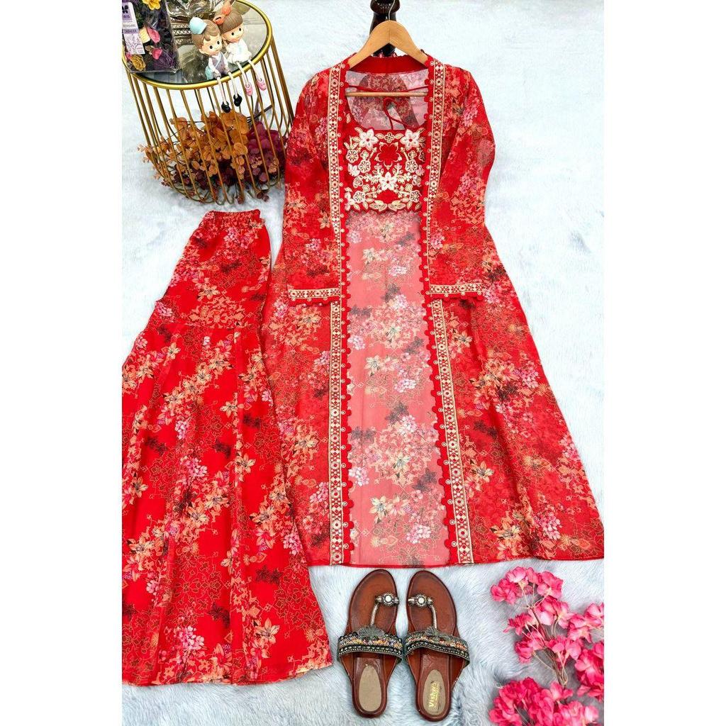 Launching New  Bollywood Indo Western Koti Plazo & Blouse Collection*