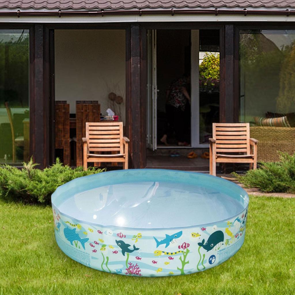 Children's Swimming Pool Household Hard Pool Foldable Pet Swimming Pool Thickened Round Paddling Pool, Hard Wall Above Ground Children's Pool