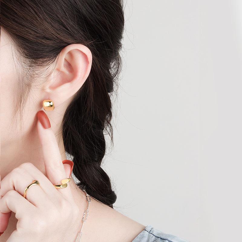 S925 Silver Minimalist Vintage Geometric Oval Hoop Earrings Simple Elegant Circle Ear Cuffs For Women Fashion Jewelry