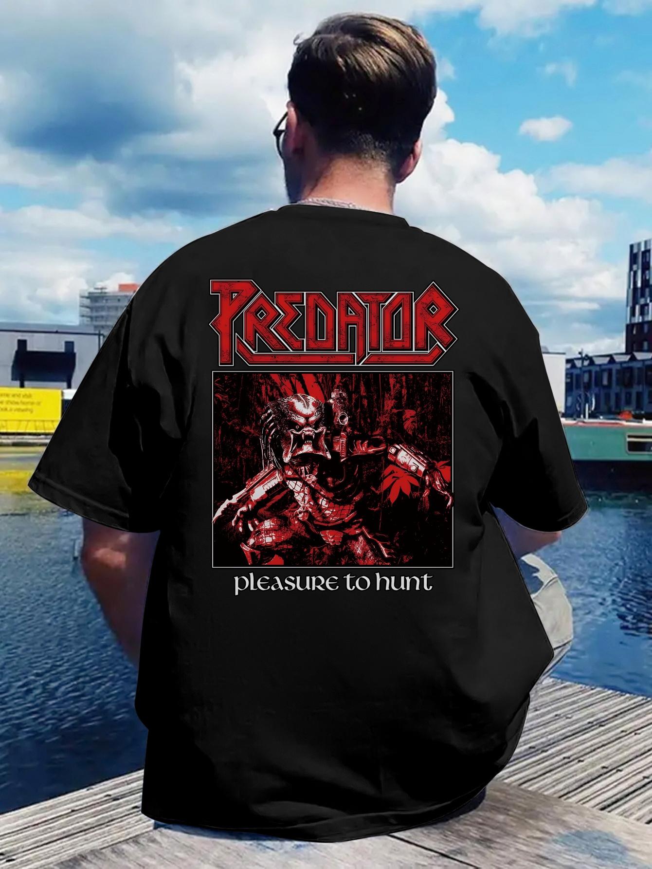 Retro Rock Band Graphic T-shirt -  PREDATOR  Back Print M