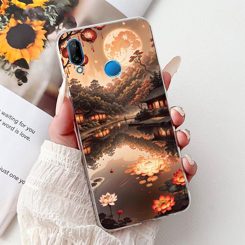 Case For Huawei P20 Lite Cover ANE-LX1 ANE-LX2 ANE-LX3 New Fashion Butterfly Soft Silicon Cover For Huawei P20Lite Nova 3e Funda