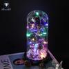 Rose Flower Preserved in Glass Dome with Night Light - Mother's Day or Birthday Gift Ornament
