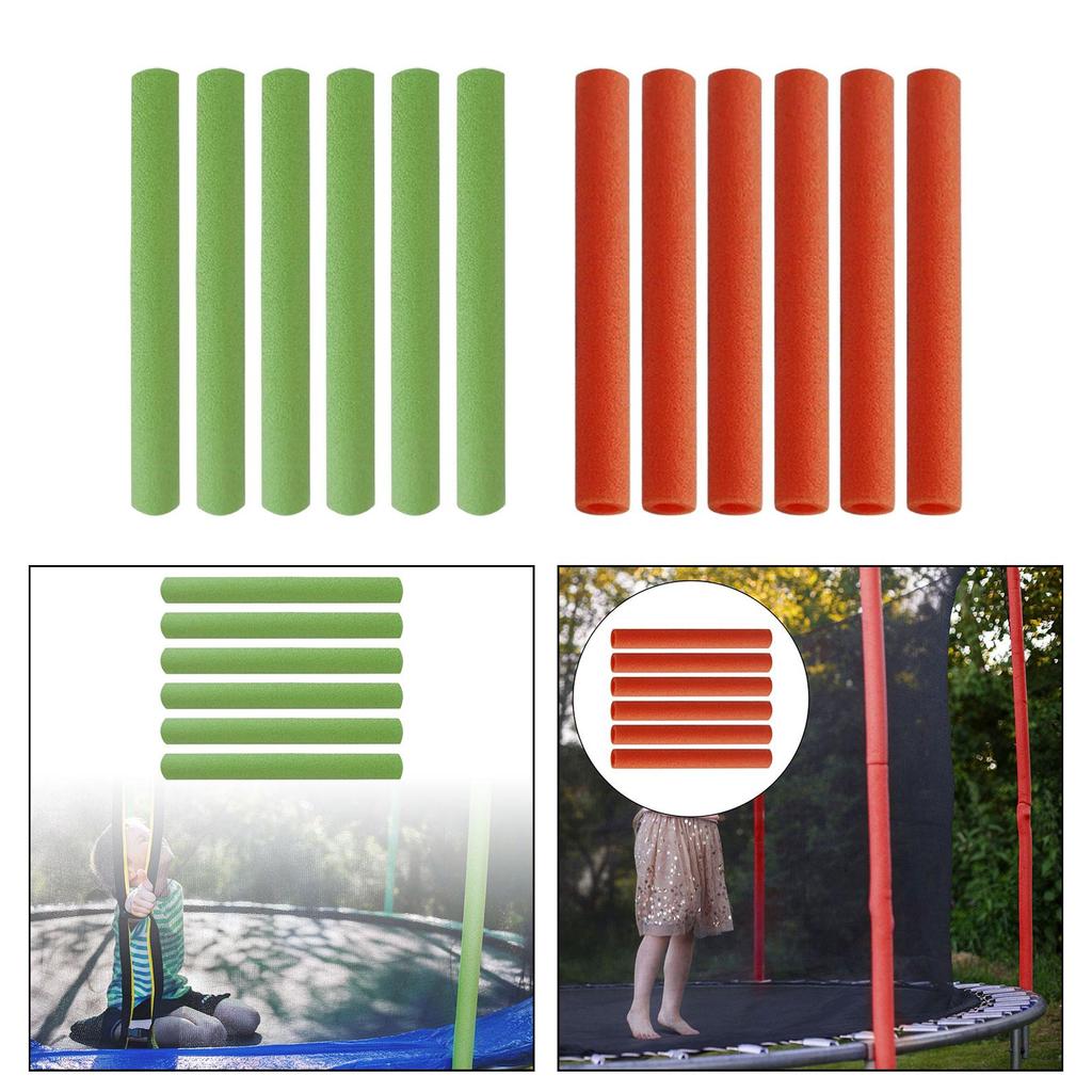 6Pcs Trampoline Pole Foam Sleeves Lightweight 40cm 25mm Protector for Tubing Kids Trampoline Accessories Tube Pipe