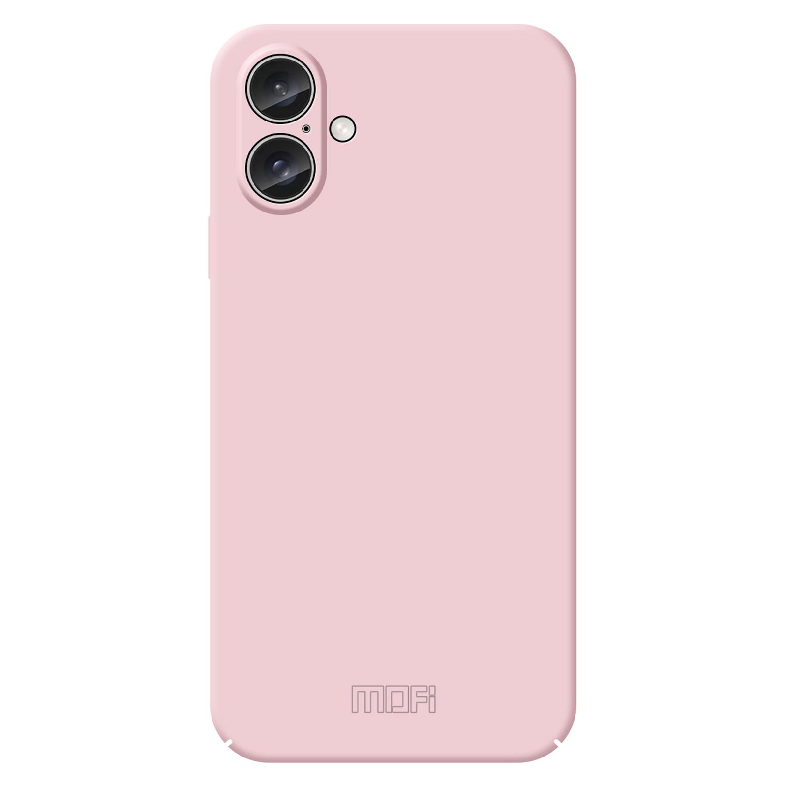 

MOFI JK Qin Series For iPhone 16 Plus Case TPU+Acrylic Phone Cover Skin Touch Feeling Pink