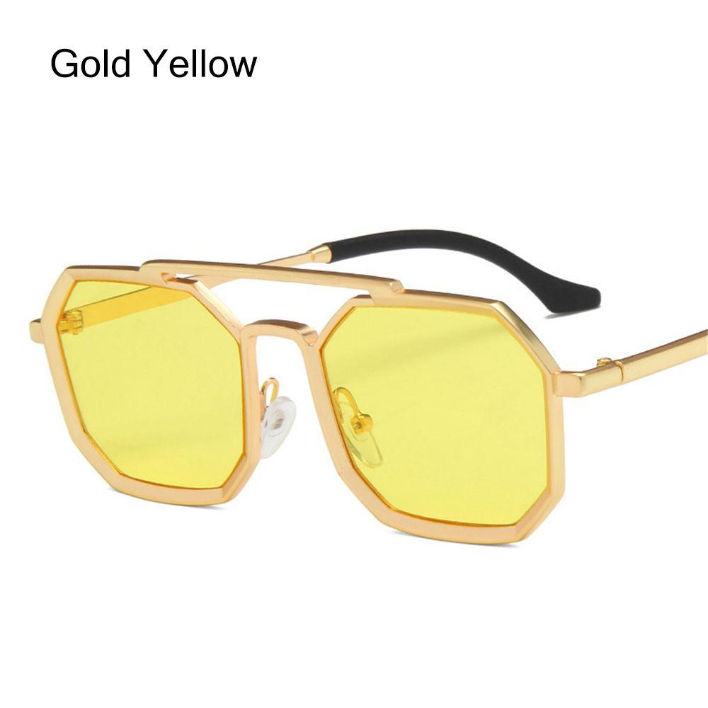 Vintage Metallrahmen Polygon Sonnenbrille für Herren & Damen Sonnenbrille Bunt Kleine Retro Brille UV400 Schutz Shades