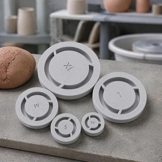 Ceramic Shaping Mold 5PCS Pottery Foot Ring Tool, Reusable ABS DIY Clay Molder, Studio Equipment Handmade Base Alignment for Consistent Bowls And