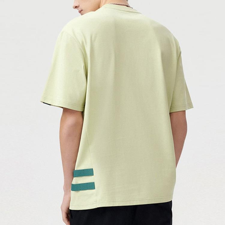 Fila Letter Brand Logo Print Round Neck American Vintage Short Sleeve T-Shirt Men Tops Vintage-Green T11M326102F-GN