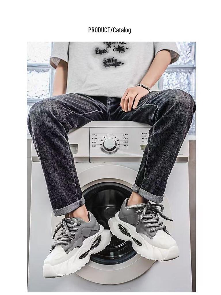 Men's 2025 Autumn Casual Height-Boosting Dad Sneakers with Thick Soles