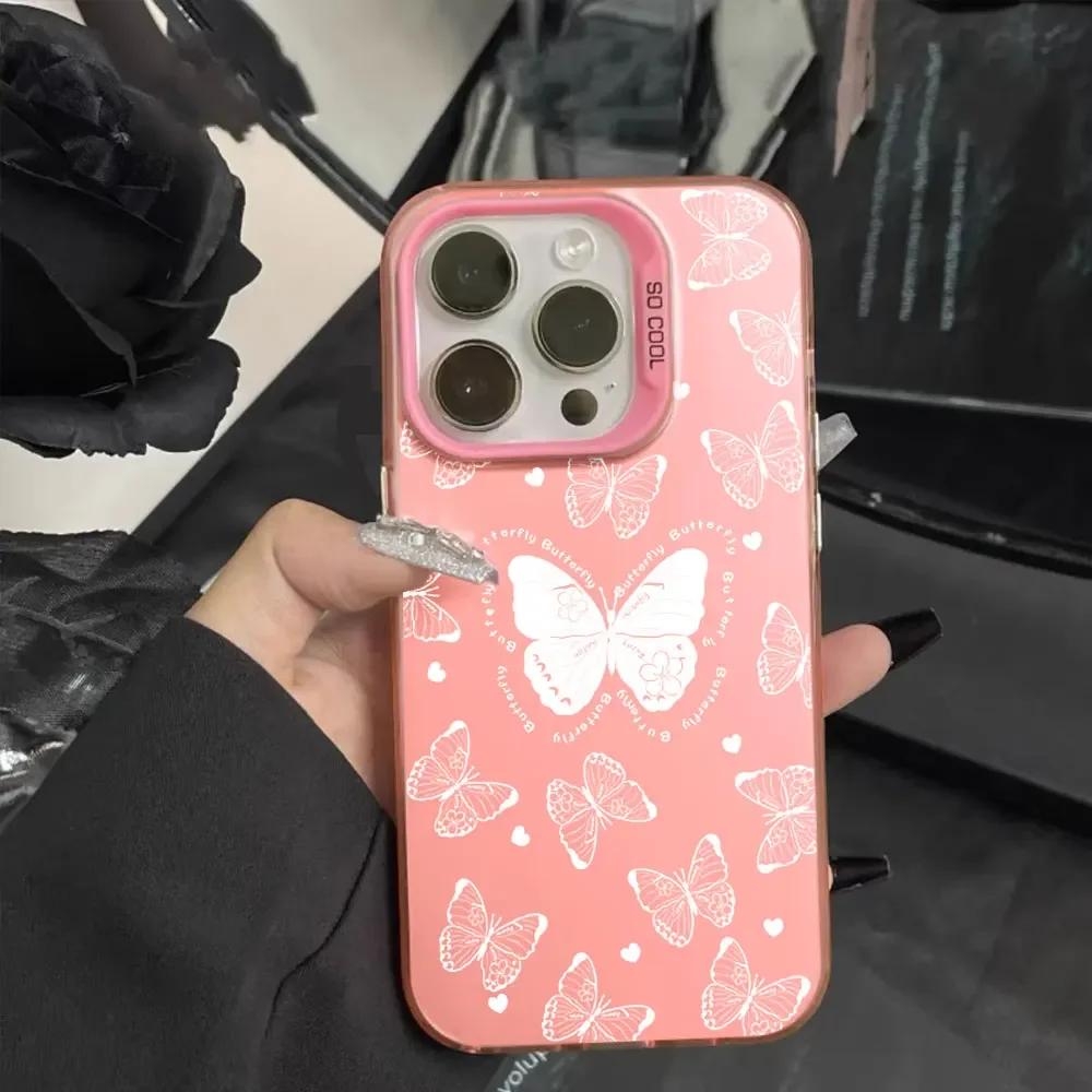 For Xiaomi Redmi Note 13 12 Pro Plus 12S 13R Luxury Butterfly Matte IMD Plating Case For Redmi Note 12 13 Pro Phone Funda Cover