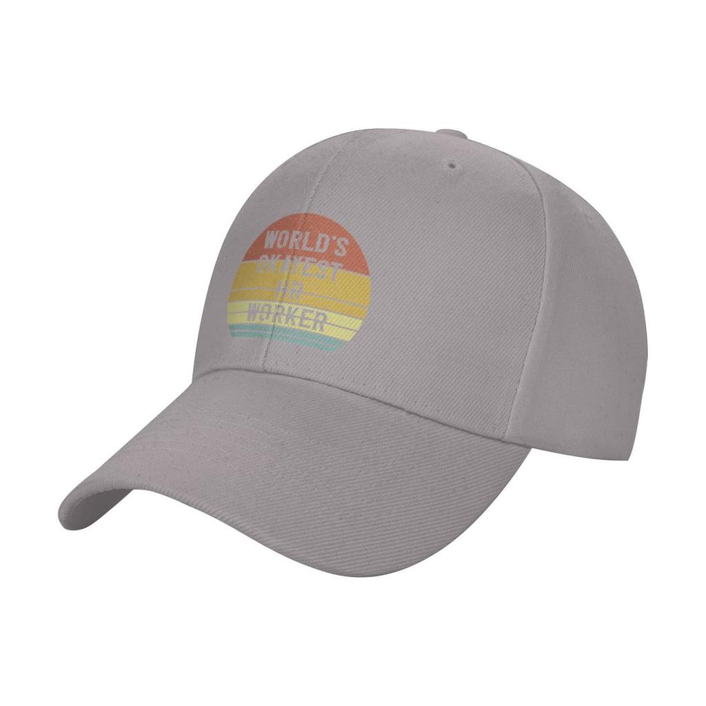 Worlds Okayest Human Resource Worker Baseball Cap Hat Beach sun hat Horse  Golf Female Mens