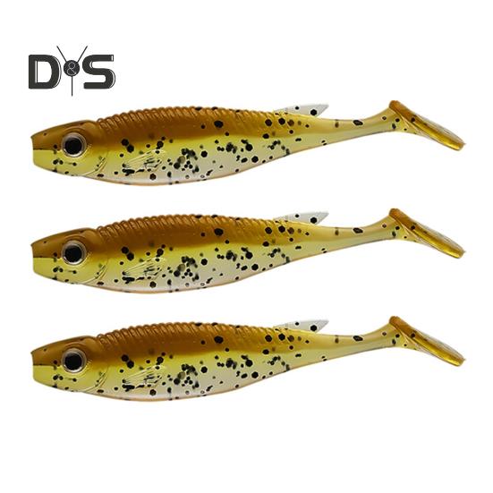 

3 шт. 7,5 см/2,6 г мягкая рыболовная приманка с блестящим хвостом-лопастью реалистичная бионическая цветная силиконовая искусственная приманка для пресноводной рыбалки в соленой воде A