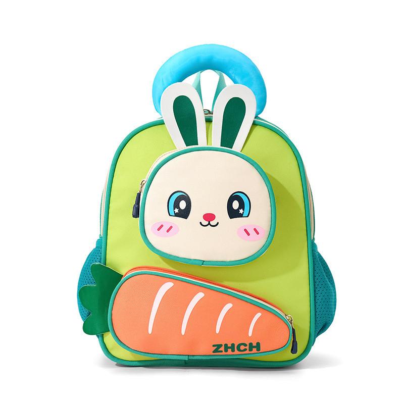 Cartoon Bunny Kids Backpack For Preschoolers Nylon Lightweight School Bag For Girls And Boys