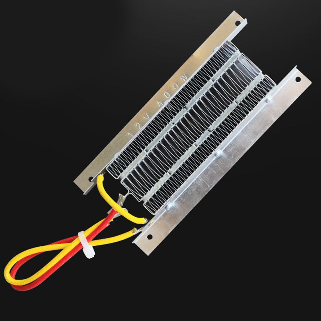 Insulated PTC Heating Element 12V 400W Thermostatic High Power Air Heater Ceramic Aluminum Tube Air Heater for Winter