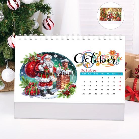 2026 DIY Desk Calendar Desktop Diamond Art Calendar Standing Monthly Calendar Planner for Home Office School Teachers New Year Gifts