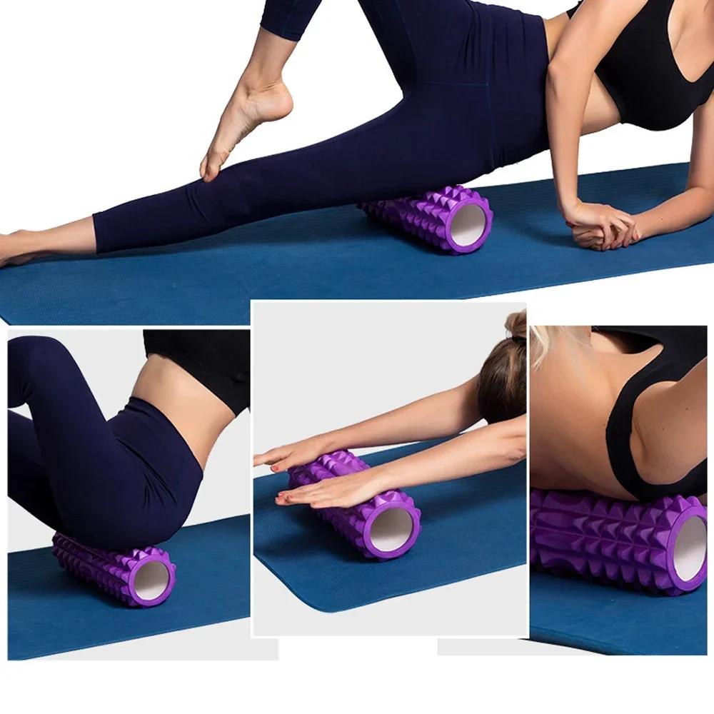 Foam massage roller, hollow yoga column, fitness equipment for muscle massage, physiotherapy and sports rehabilitation, 1pc