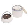Insulated Lunch Container White Wide Mouth Portable Stainless Steel Vacuum Insulated Food Jar with Handle for Office
