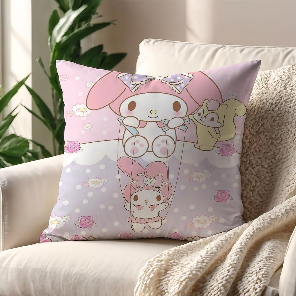 Cute Cartoon My Melody Cushion Cover For Pillow Printing Sofa Decoration Home Car Room Coffee Shop Office Nordic Simplicity