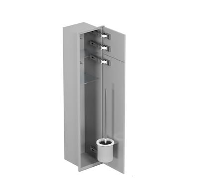 Mcj Toilet Recess And Concealed Container For Built-in Hinge On The Left Side Gray 831X185X152 Mm