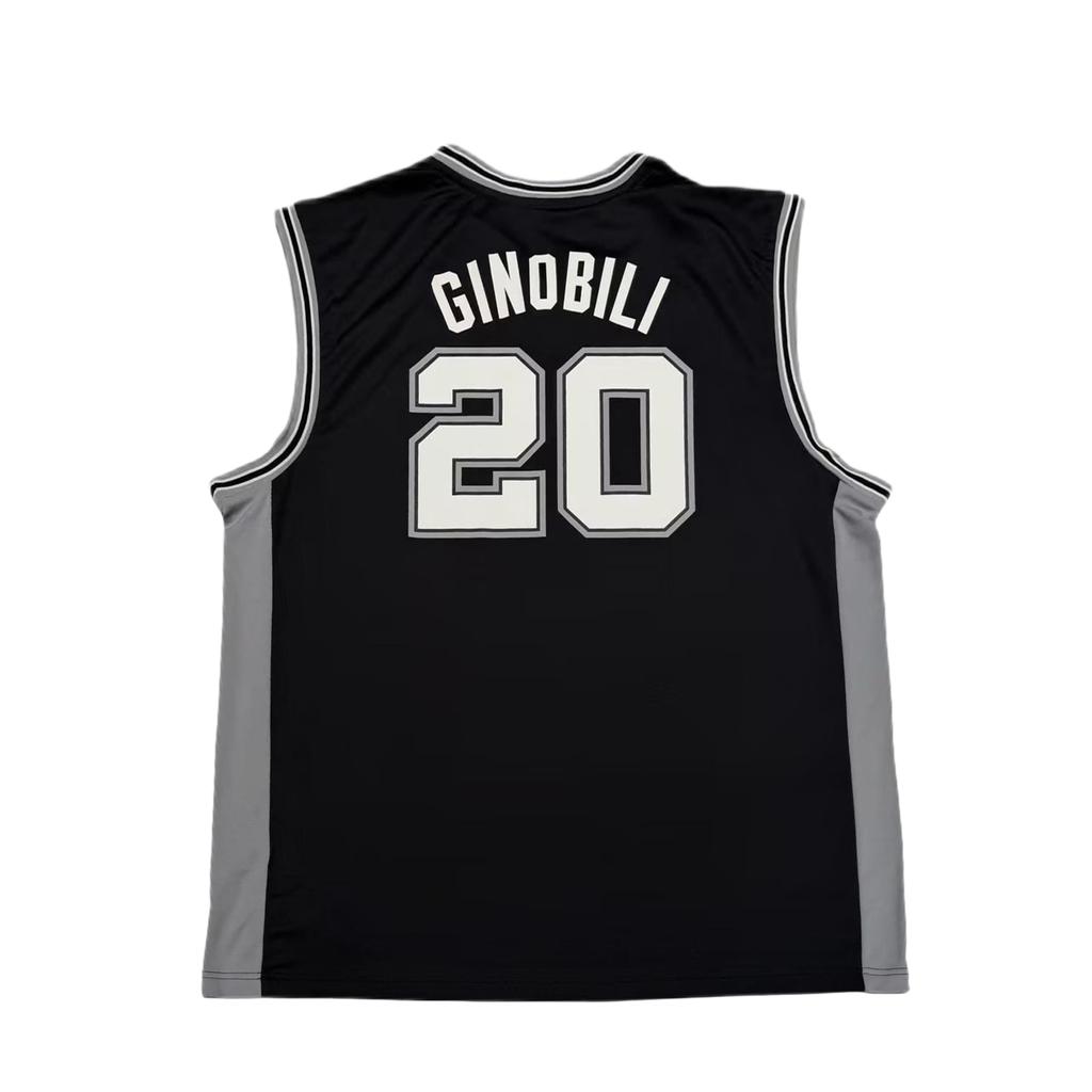 Adidas NBA Ginobili Spurs 20 Jersey Pullover Printed Comfortable Home Sleeveless Casual Basketball Vest Unisex tops 7818A-304-ANR514
