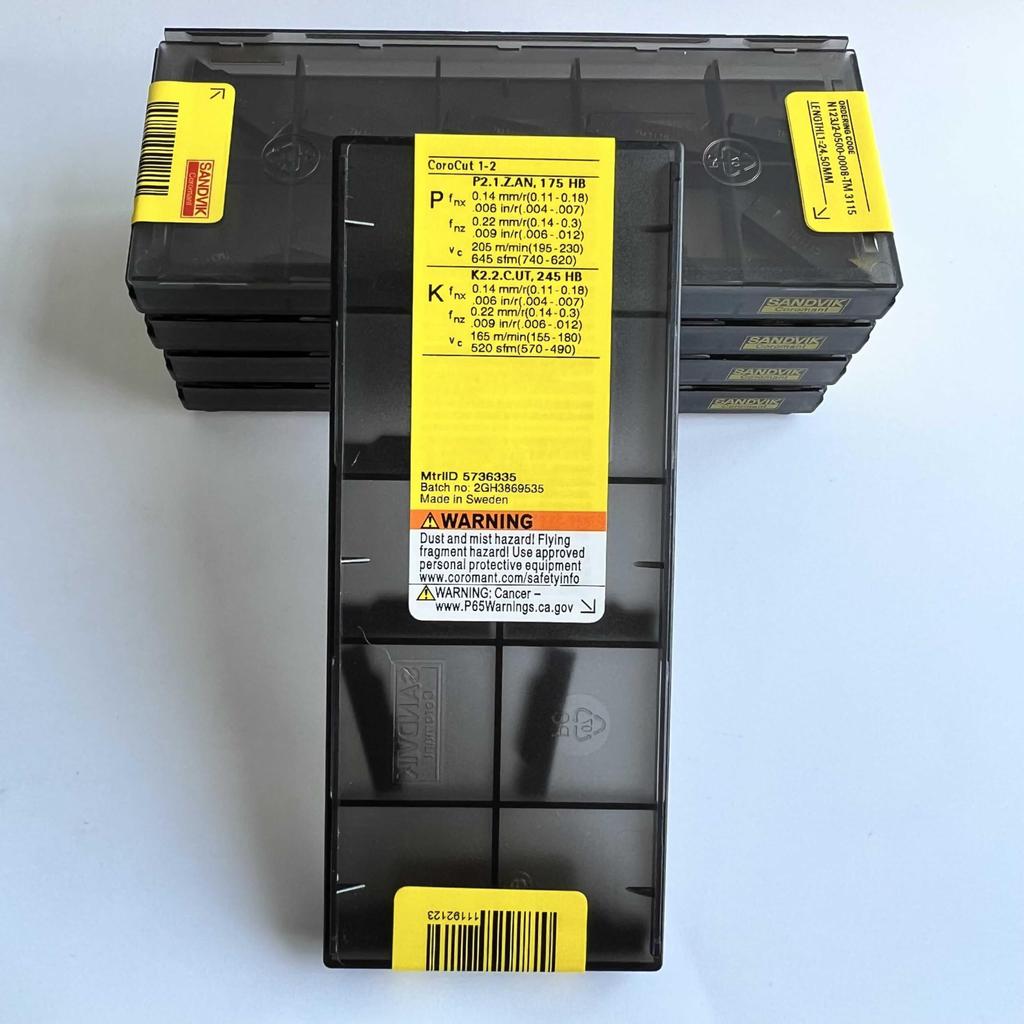 Original Sandvik / N123J2-0500-0008-TM 3115  / CNC Lathe Carbide Blade 10 Pcs