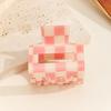 Versatile Checkered Square Claw Clip: High-End Sweet Hair Accessory for Women