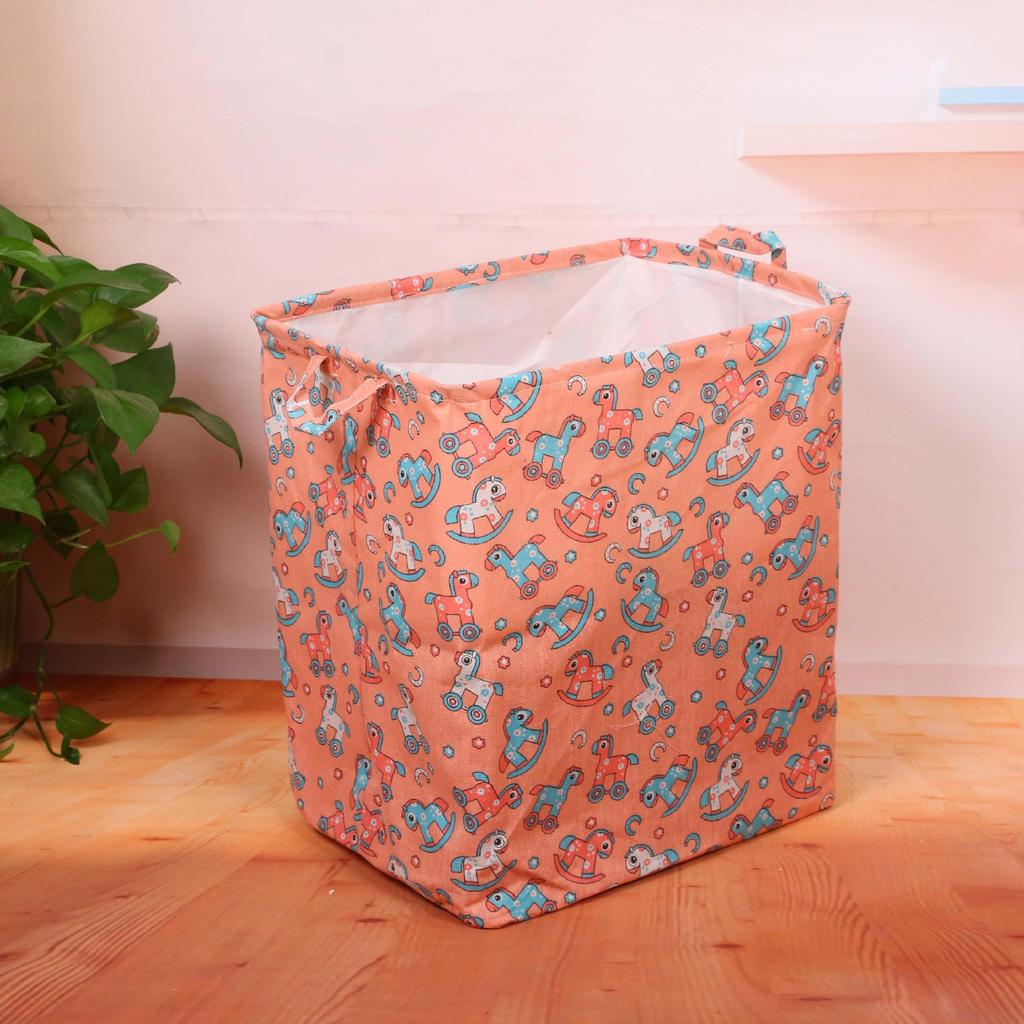 Foldable Jumbo Laundry Bag & Storage Basket with Drawstring for Clothes and Quilts