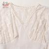 Sino Fu De 100% Mulberry Silk V-Neck A-Line Long Sleeve Dress