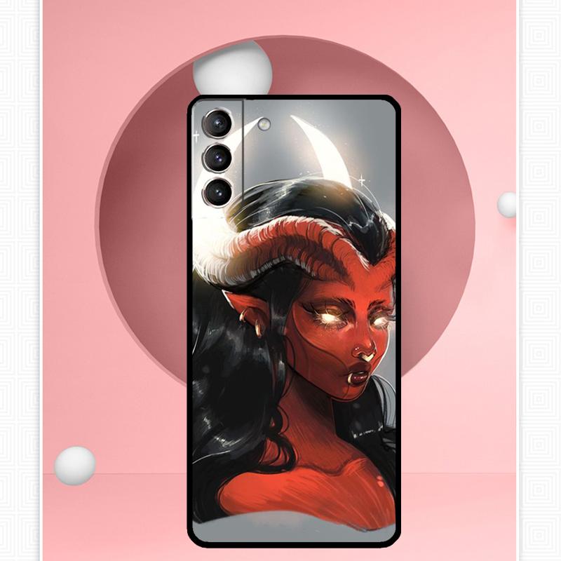 Devil Woman Case For Samsung Galaxy S25 Ultra S25 FE S20 S21 S22 S23 Plus S9 S10 S24 Ultra Cover Funda