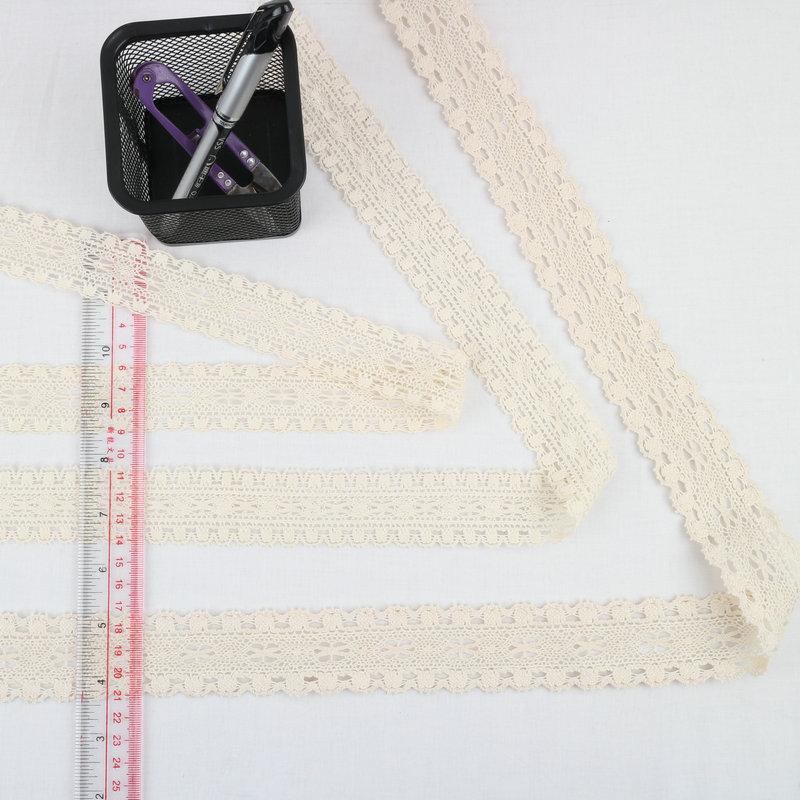 

Кружево из чистого хлопка, растворимое в воде, КружевнойThread, Аксессуары для одежды, Декоративная отделка края из плетеного кружевногоThread, Широкая кружевная бахрома original white (apricot)-40mm