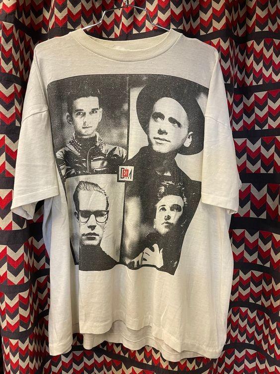 Depeche Mode USA Tour 1988 Shirt Depeche Mode White Unisex Tshirt Vtg KH10527 Unisex T-Shirt S
