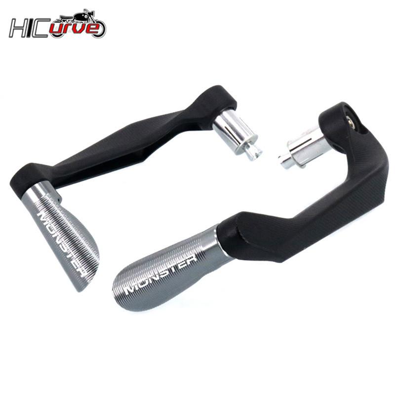 Motorcycle CNC Handlebar Grips Guard Brake Clutch Levers Guard Protector For Monster 696 821 695 797 1200 1200S 1100 1100S