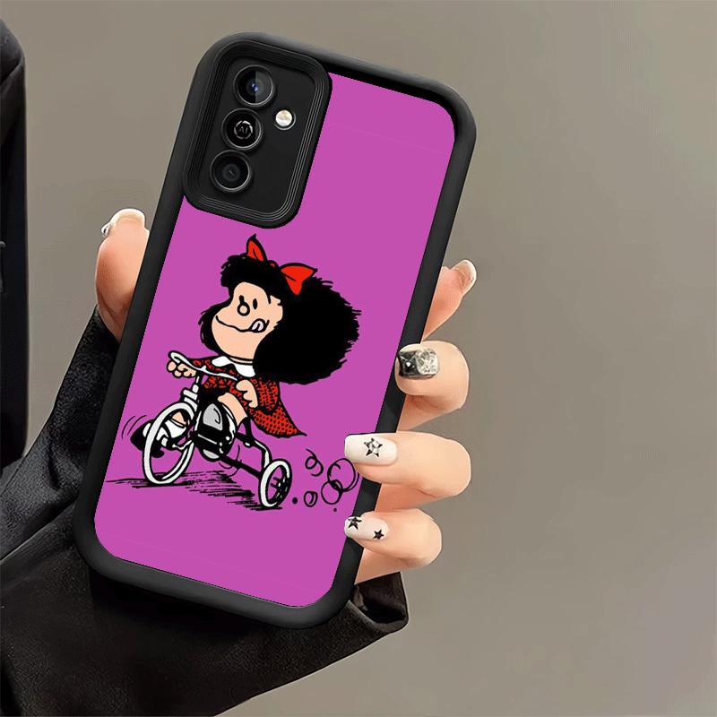 Phone Case for Samsung Galaxy S26 S25 Ultra S24 FE Mafalda Cartoon Cute Shell S23 Plus S22 + S21 S20 5G Soft Silicone Funda