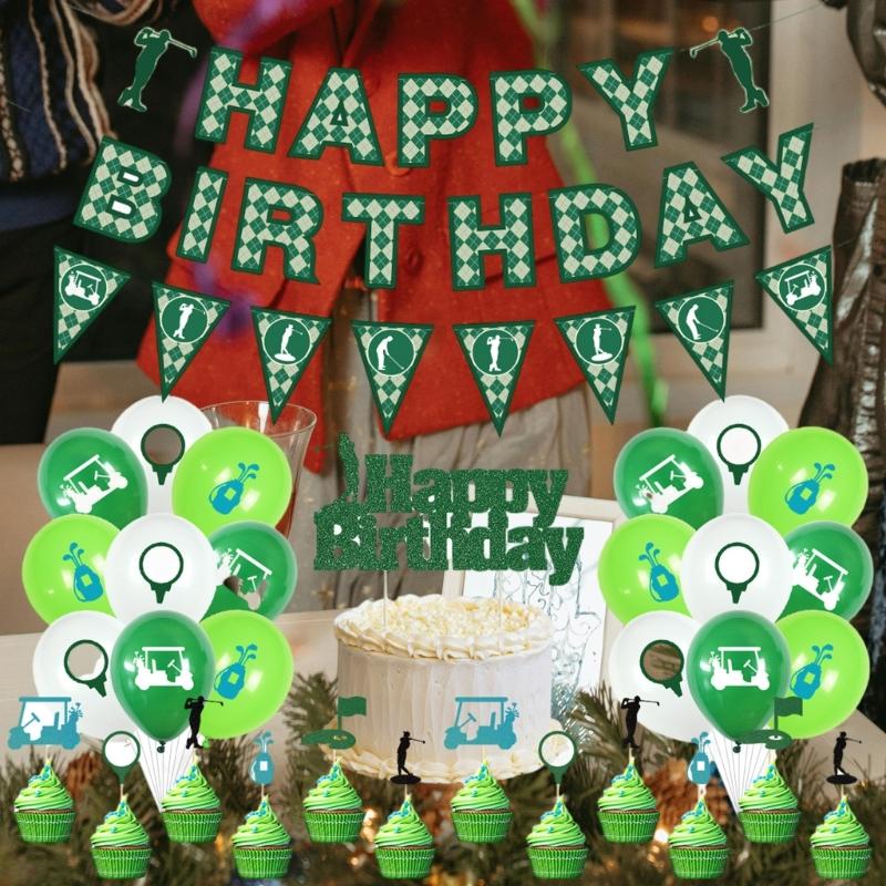 Golf Theme Birthday Party Supplies Safe Nontoxic Recyclable Decors Set For Sports Enthusiasts Family Gatherings