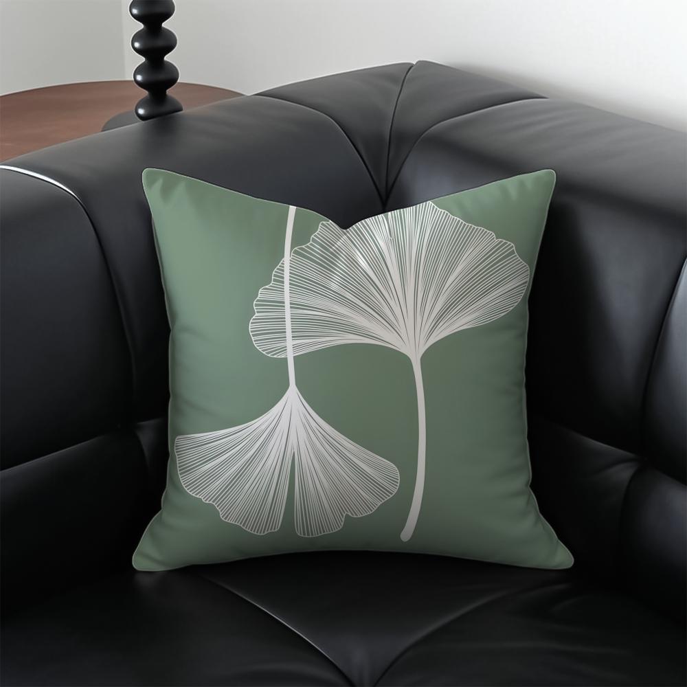 Solid Color Flowers Cushion Cover Pillow Case Anti-Dustmite Invisible Zipper Silky Plush Cushion