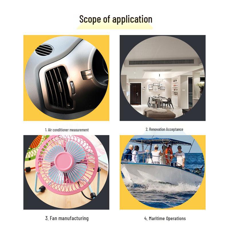 Pocket Digital Anemometer: Measures Wind Speed (0-30m/s) and Temperature, with Display.