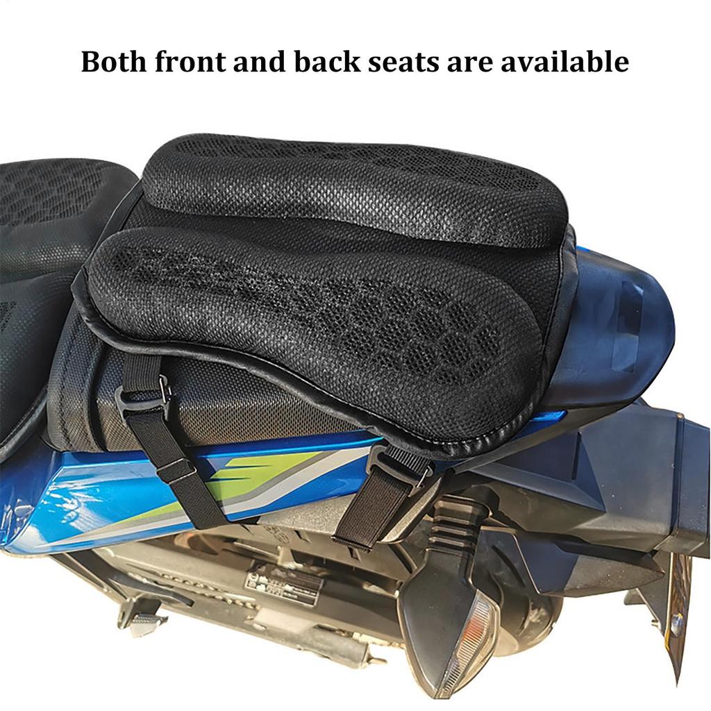 Motorcycle Air Cushion Soft Motorcycle Rear Seat Pad Comfortable Shock Absorbent Motorbike Accessories for Summer Riding Cycling