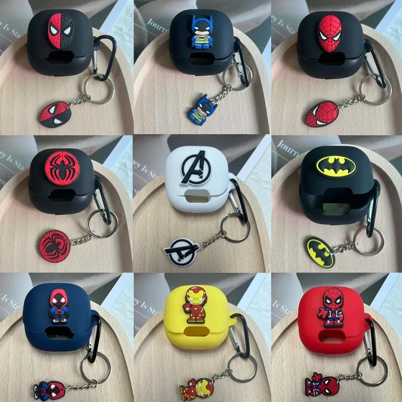 New For Anker Soundcore Liberty 4 NC Headphone Case Cartoon Silicone Blutooth Earbuds Charging Box Protective Shell With Keyring