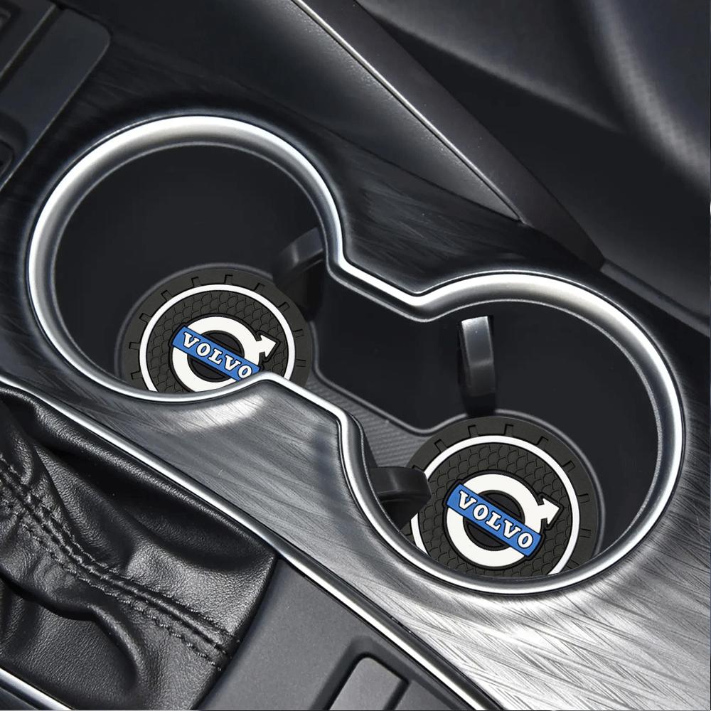 1/2pcs Car Silicone Coasters Water Cups Non-Slip Waterproof Pad Accessories For Volvo Rdesign AWD XC60 XC90 V60 S60 V50 V40 XC40 CY0