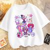 Children Short Sleeve T Shirts The Amazing Digital Circus Anime Cartoon Print Cotton Top Boys Girls Summer Casual Crew Neck Tees