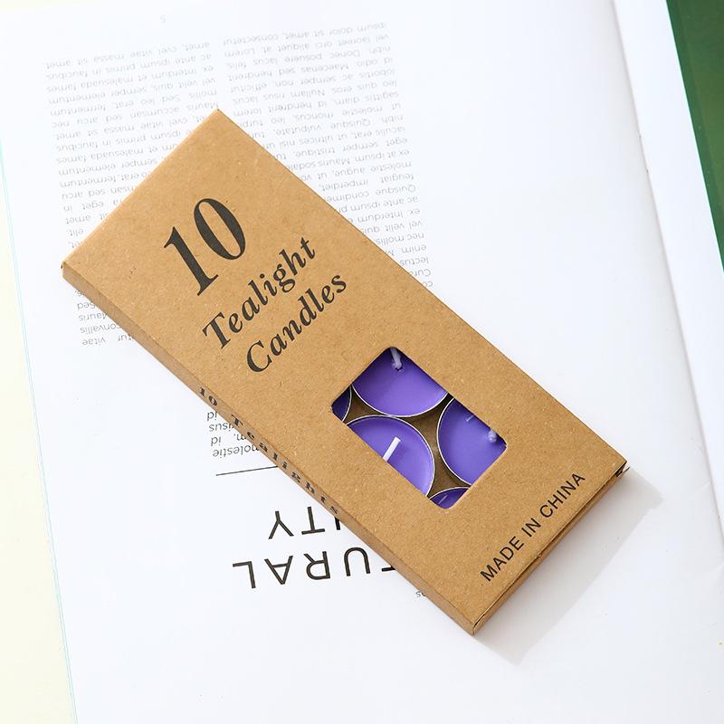 10 PCS/Box Round Candles,Smokeless Paraffin Candles for Romantic Settings,Restaurant Tea House Decoration,Proposal Anniversary