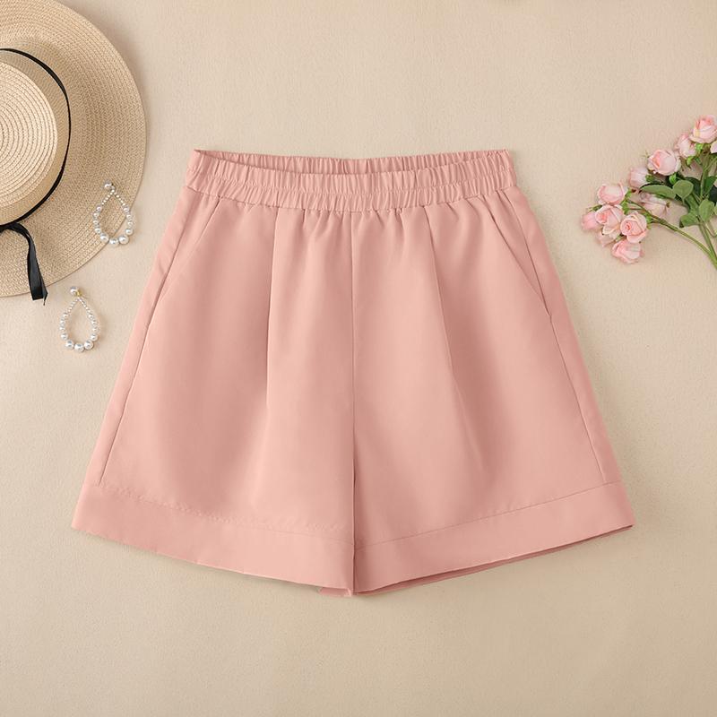 ZANZEA Pantaloncini estivi larghi in vita elastica casual da donna