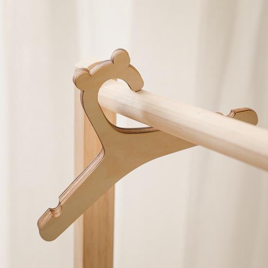 10Pcs Baby Clothes Hangers Wooden Cute Animal Shape Hangers Anti-Slip Clothes Hangers for Nursery Wardrobe Storage Toddlers Clothes