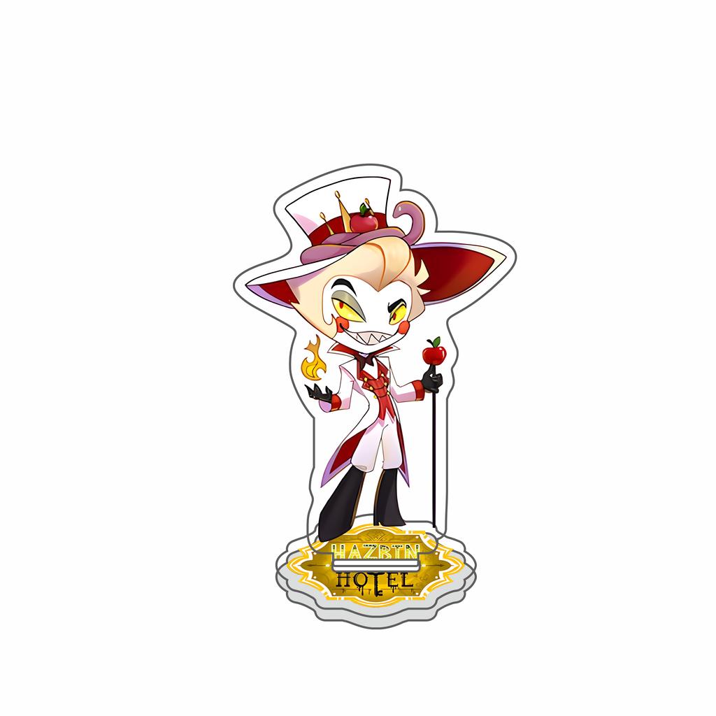 Anime Figure Hazbin Hotel Charlie Morningstar Vaggie Alastor Acrylic figure stand Desktop ornament Festival keychain