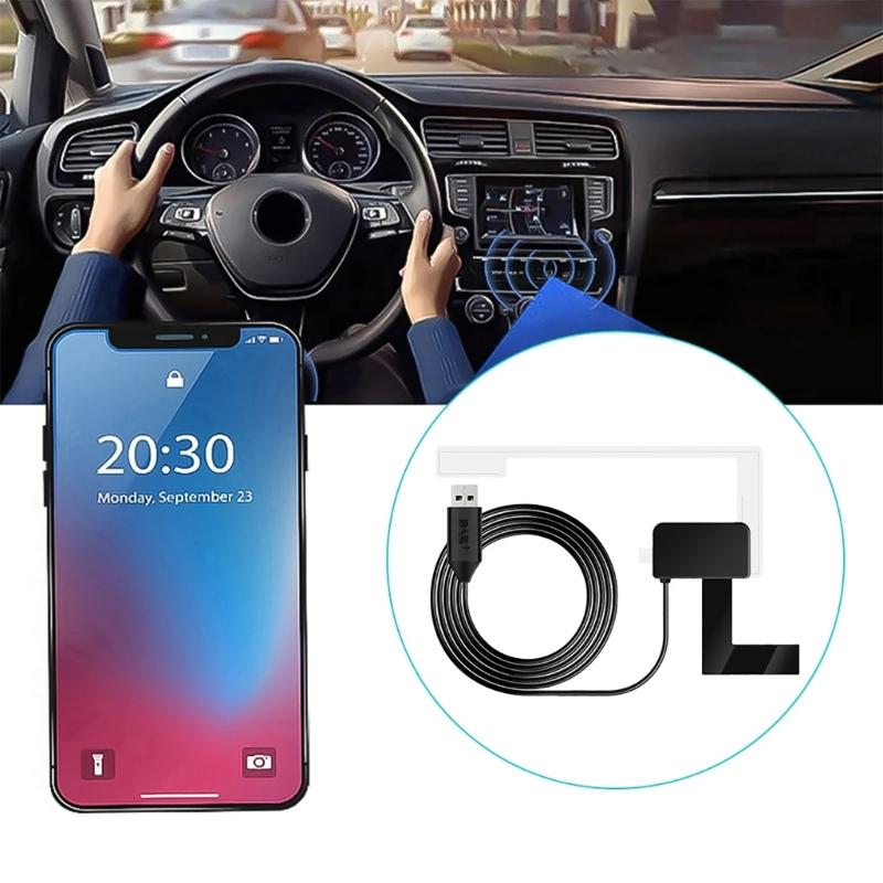 Advance Car DAB+ Radio Receiver USB Interfaces SMA Antenna for Clear Sound Reception Long Lasting Use Quick Installation