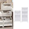 Carrello Portaoggetti a Rotelle Multifunzione Organizer a Rotelle Pieghevole per Bucato con 4 Ruote