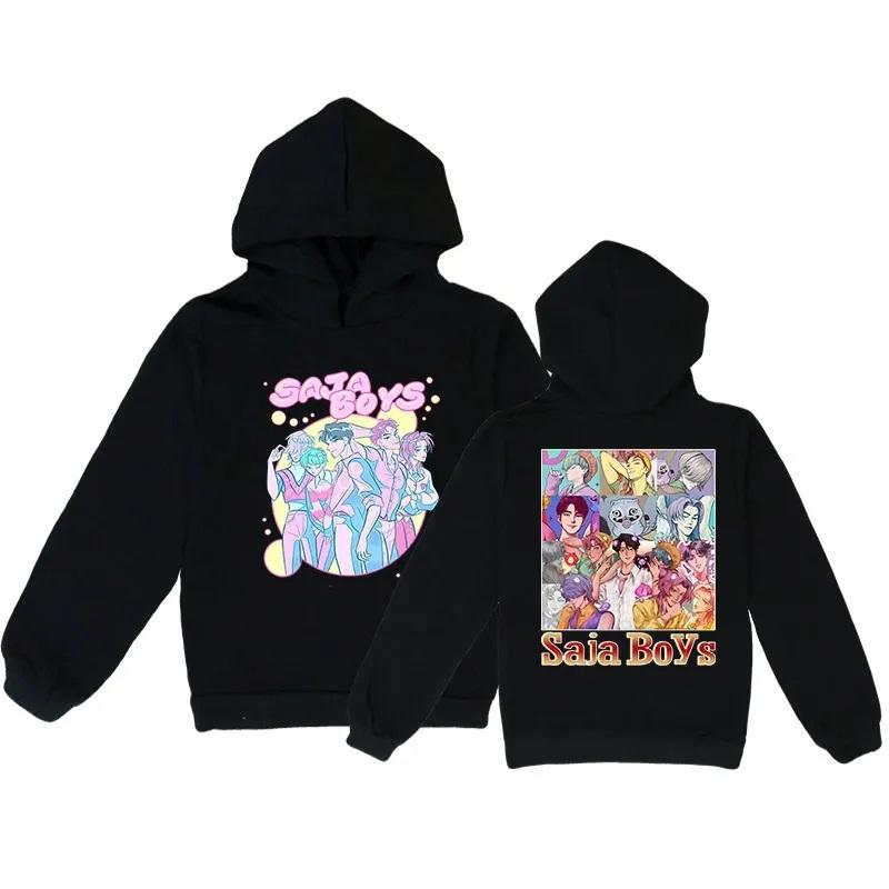 KPop Demon Hunters Saja Boys Printed Hoodies for Kids Autumn Fashion Funny Fans Gift Anime Pullover Hoodies