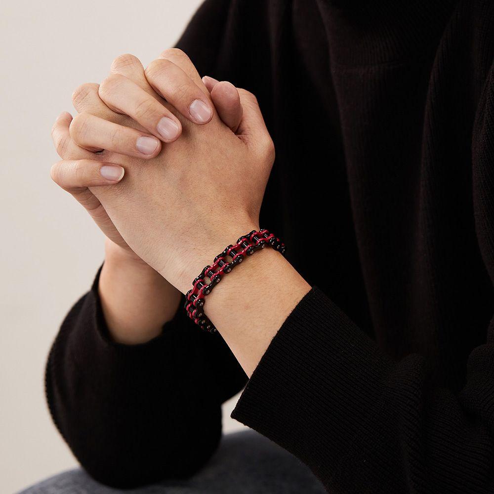 Punk Rock Biker 316L Rostfritt Stål Herrarmband Mode Smycken Cykel Cykelkedja Smycken Pulsera Hombre Rostfritt Stål
